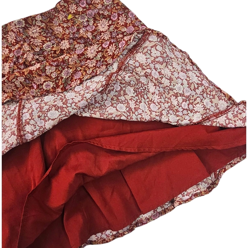 American Eagle Outfitters Floral Skater Skirt - Pink and Brown - Picture 4 of 5